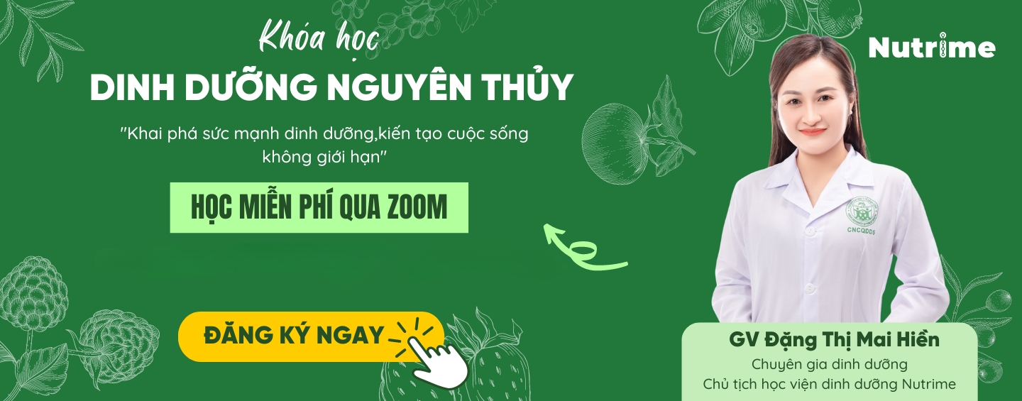 KHÓA HỌC DINH DƯỠNG NGUYÊN THỦY